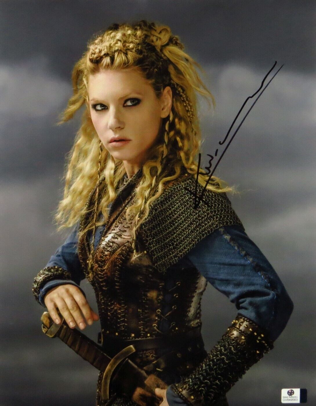 Katheryne Winnick Signed Autographed 11X14 Photo Poster painting Vikings with Sword GV849563