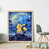 Pikachu-11CT Stamped Cross Stitch 40*50cm/15.75*19.69in