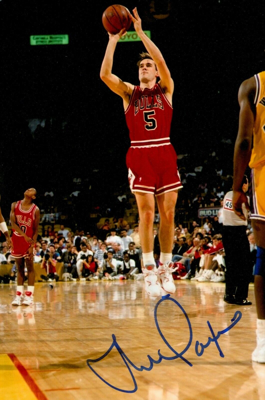 John Paxson Hand Signed 6x4 Photo Poster painting NBA Chicago Bulls Basketball Autograph + COA