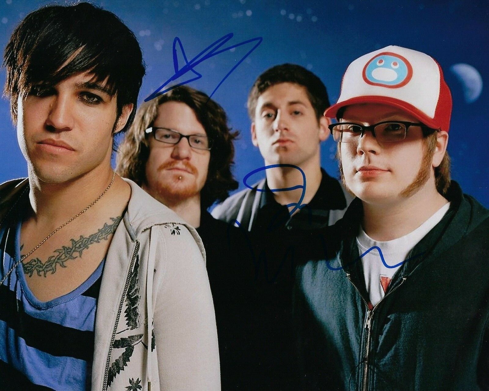 GFA x4 Pete, Patrick, Joe & Andy * FALL OUT BOY * Signed 8x10 Photo Poster painting AD1 COA