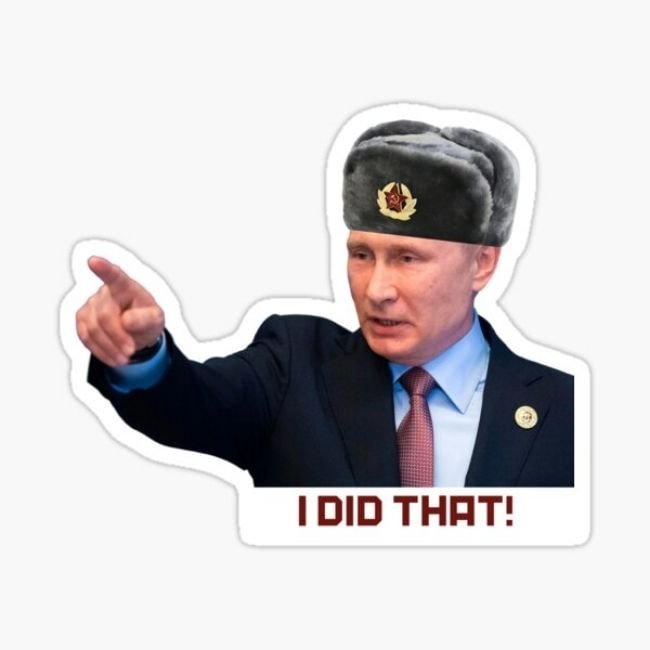 100PCS I Did That Sticker with Putin Meme