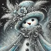 Christmas Snowman-11CT Stamped Cross Stitch 40*40cm/15.75*15.75in