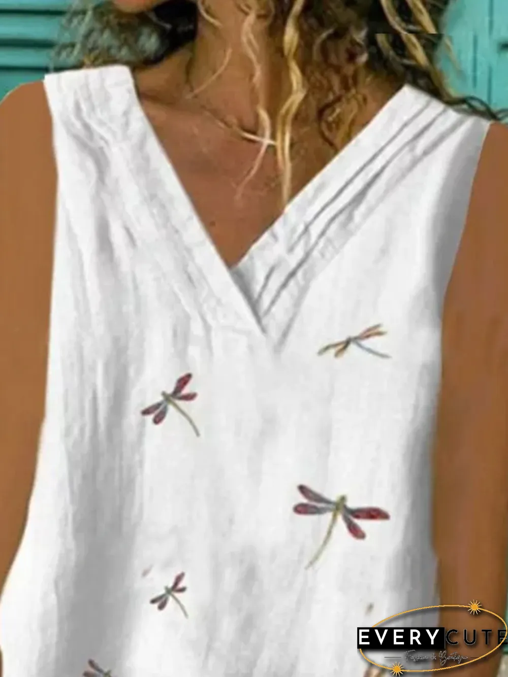 Sleeveless Cotton-Blend Shirts & Tops