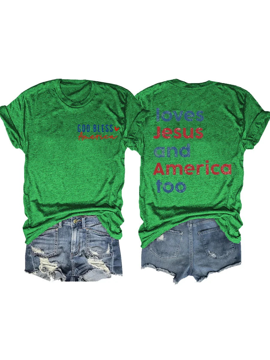 Loves Jesus And America Too T-shirt