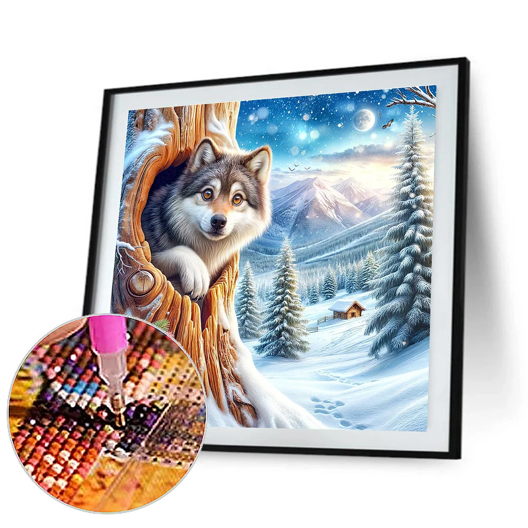 Diamond Painting - Full Round Drill - Wolf(Canvas|40*40cm)
