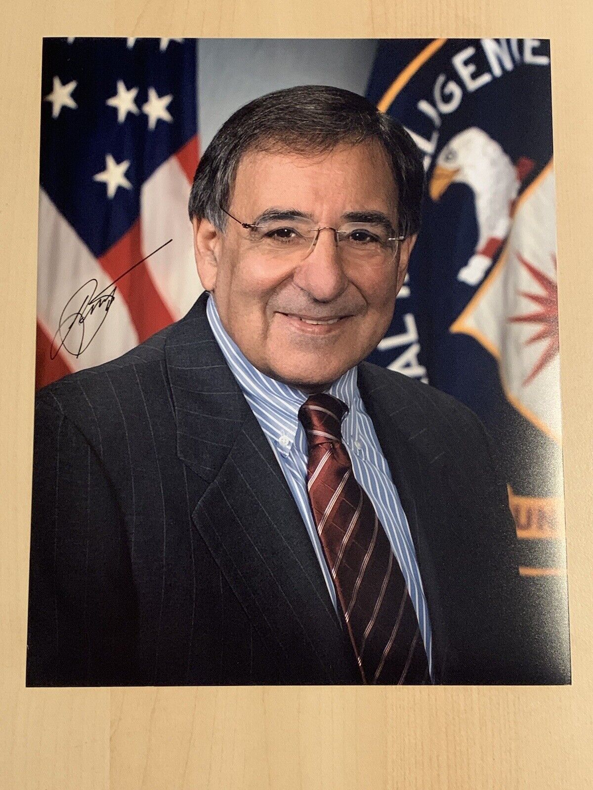 LEON PANETTA HAND SIGNED 8x10 Photo Poster painting AUTOGRAPHED SECRETARY OF DEFENSE COA