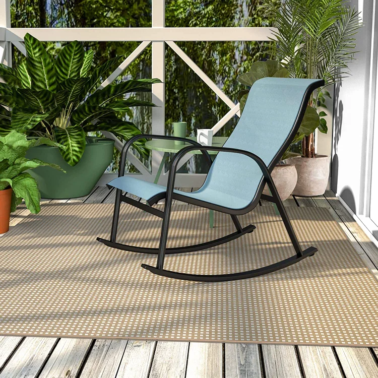 iron outdoor rocking chair
