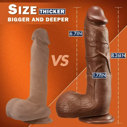 【 Valentine's Day Buy 1 Get 3 】 Upgraded Rose Sucking Sex Toy Thrusting Vibrator With Avery 8.26 Inches Realistic Dildo & Storage Bag