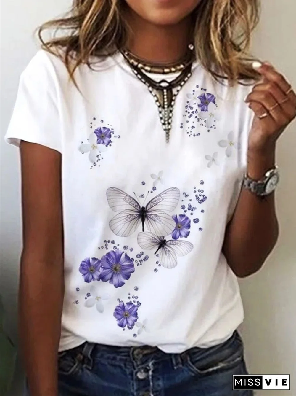 Harajuku Fashion T ShirtFor Women 3D Print T-Shirt Summer Tops Short Sleeve O-Neck Casual Oversized Blouses Woman Clothes