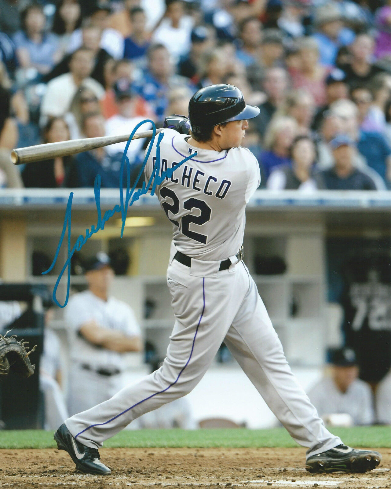 **GFA Colorado Rockies *JORDAN PACHECO* Signed 8x10 Photo Poster painting J5 COA**