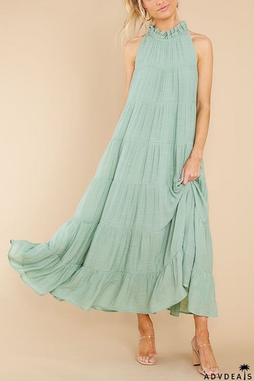 Come To Me Tiered Tank Midi Dress