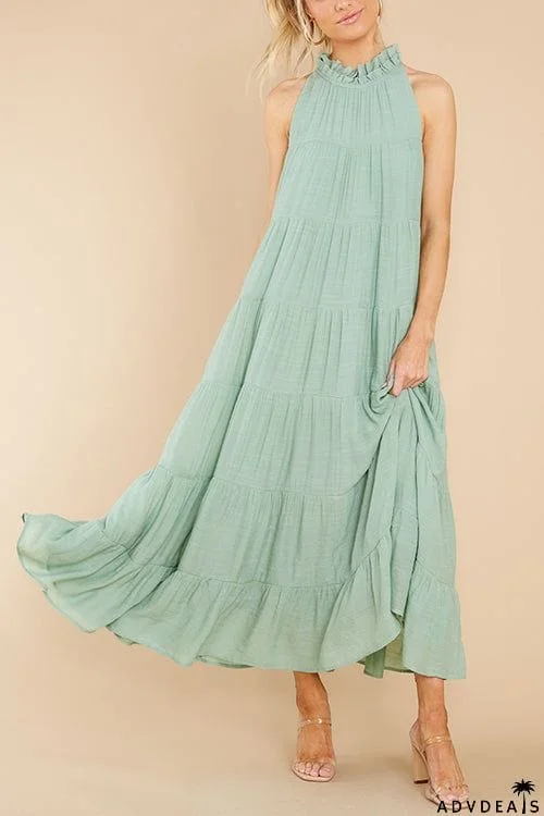 Come To Me Tiered Tank Midi Dress