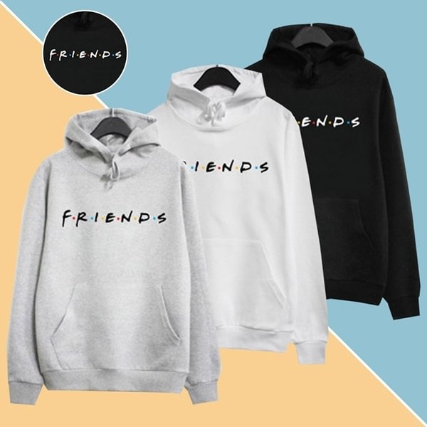 Women Friend Hoodies Women's Fashion Winter Autumn Printed Letter Friends Hooded Casual Long Sleeve Sweatshirts Loose Pullover with Pocket - Life is Beautiful for You - SheChoic
