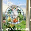 Easter Bunny DIY 2D Flat Acrylic Double Sided Diamond Painting Hanging Pendant