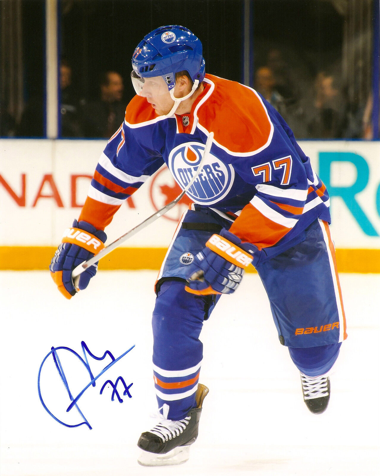 Edmonton Oilers Anton Belov Signed Autographed 8x10 Photo Poster painting COA F