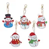 Diamond Painting-DIY 5pcs Snowman Keychain