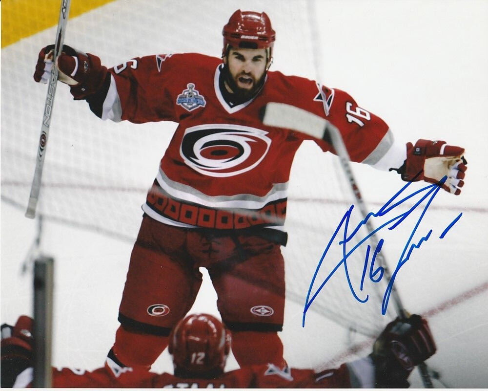 ANDREW LADD SIGNED CAROLINA HURRICANES 8x10 Photo Poster painting #2 Autograph