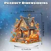 DIY Halloween Pumpkin Cottage Acrylic Special Shaped Diamond Art Desktop Ornaments