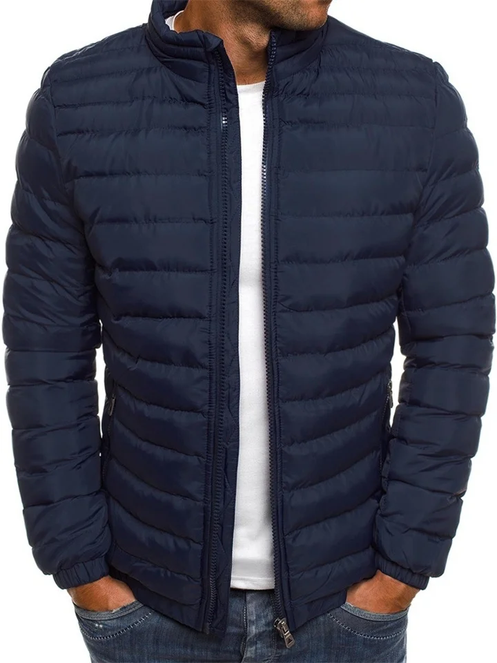 Mens Punching Jacket Winter Jacket Cotton Coat Winter Jacket Padded Warm Casual Solid Color Jacket Loose Jacket Lingerie Cotton Clothing
