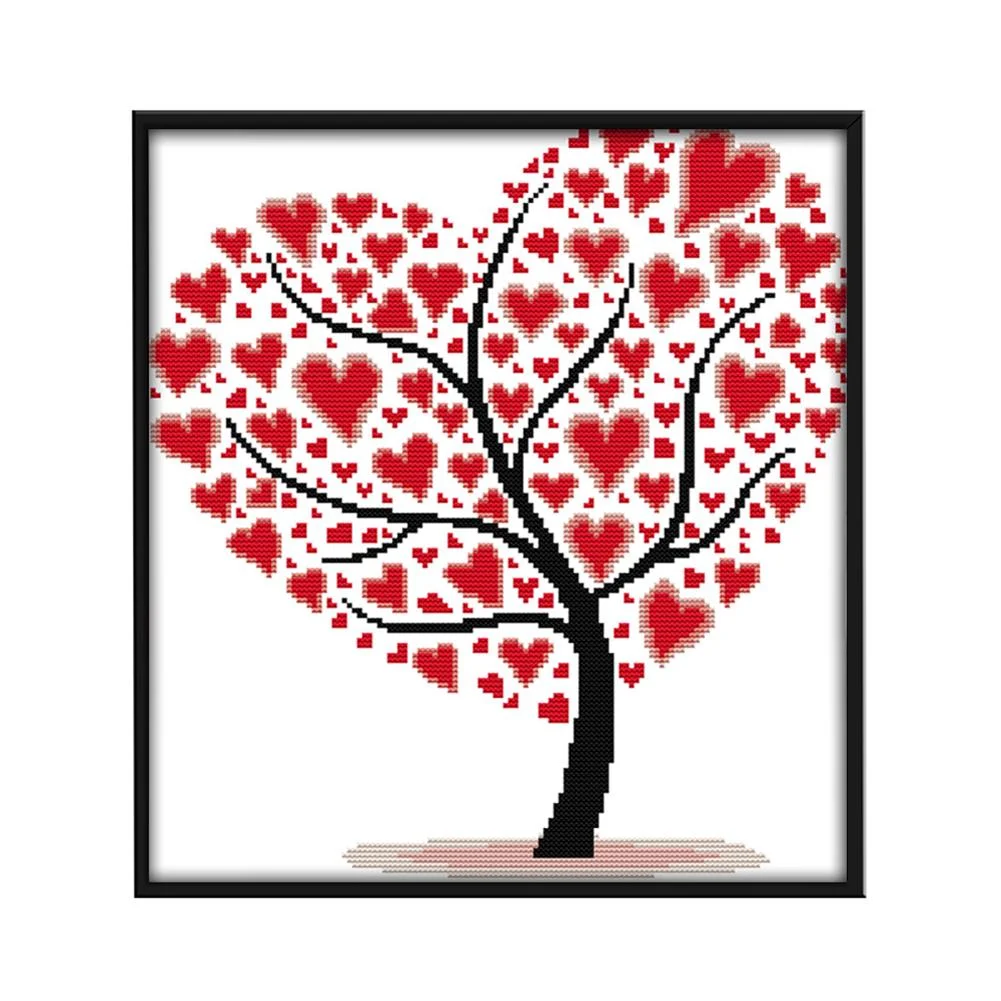 14ct Stamped Cross Stitch - Heart Tree(35*33cm)