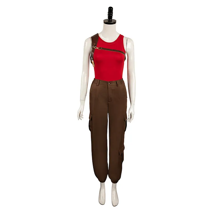 Twisters (2024) Kate Carter Red Tank Top Set Outfits Cosplay Costume Halloween Carnival Suit