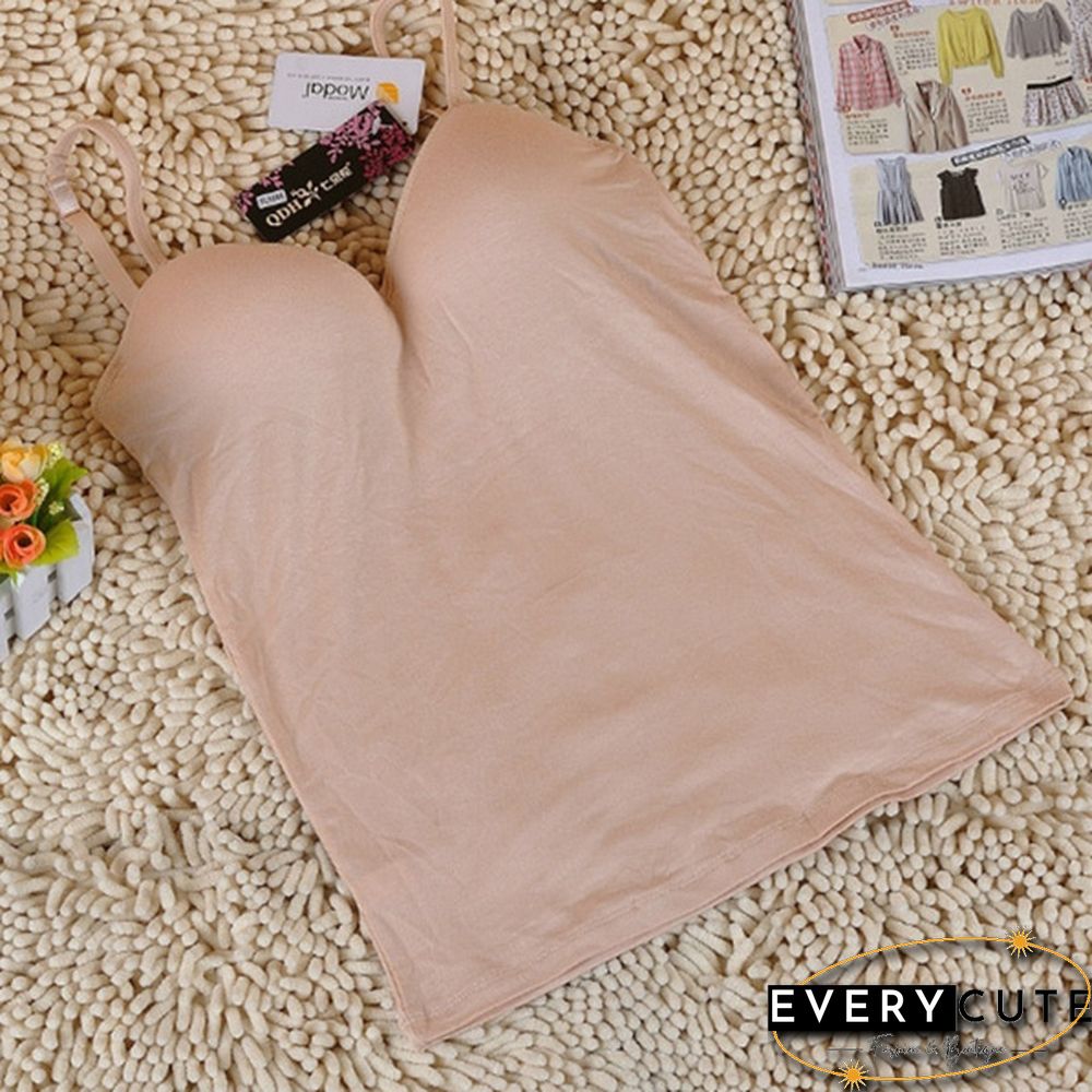 Womens Padded Bra Tops V Neck Camisole Straps Push Up Bra Vest Tank