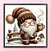 Winter Coffee Gnome-11CT Stamped Cross Stitch 40*40cm