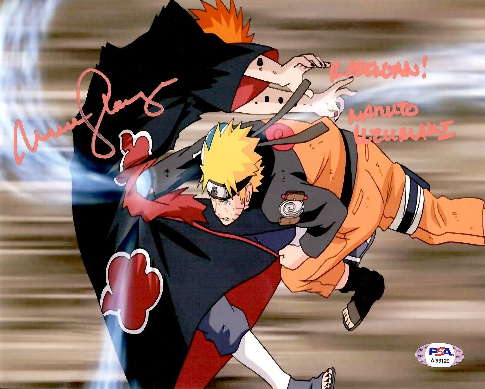 Maile Flanagan Naruto autographed inscribed 8x10 Photo Poster painting PSA COA Naruto vs Pain