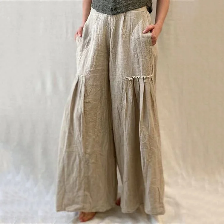 Simpfit Lockere Vintage-Hose mit Blumenmuster für Damen im Bohemian-Stil