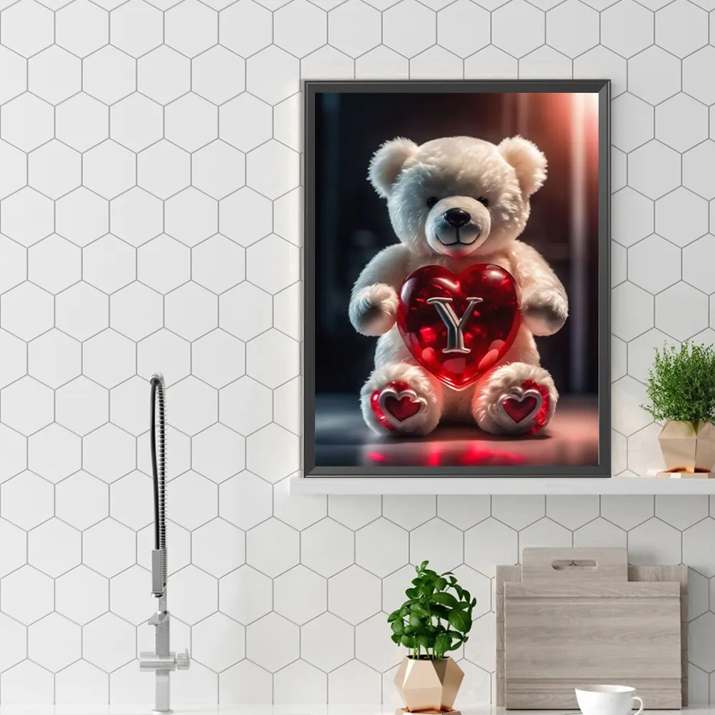 Diamond Painting - Full Square Drill - Bear Love Y(Canvas|35*45cm)
