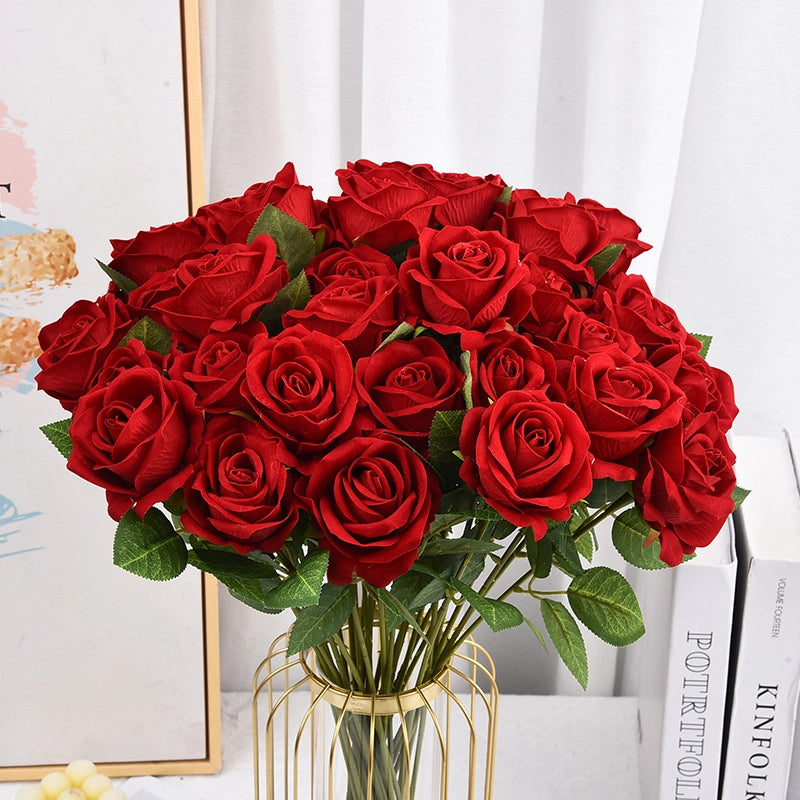 Office Culture/realistic Simulation/rose Simulation For Office Decoration