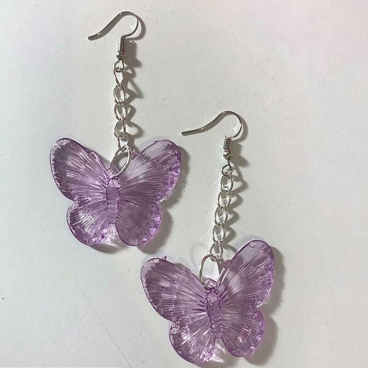 YOY-Transparent Butterfly Dangle Earrings For Women