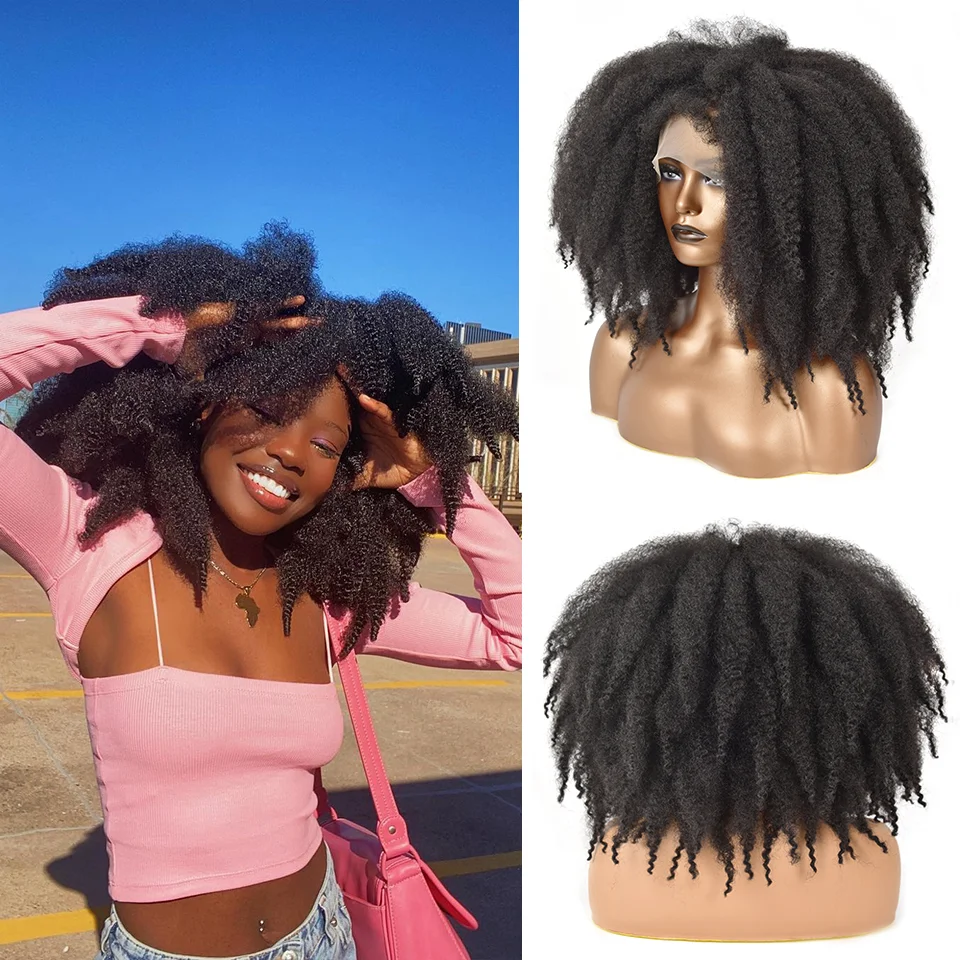 Jewtribute Hair®|Short  Lace Front Wigs With Bangs For Black Women 