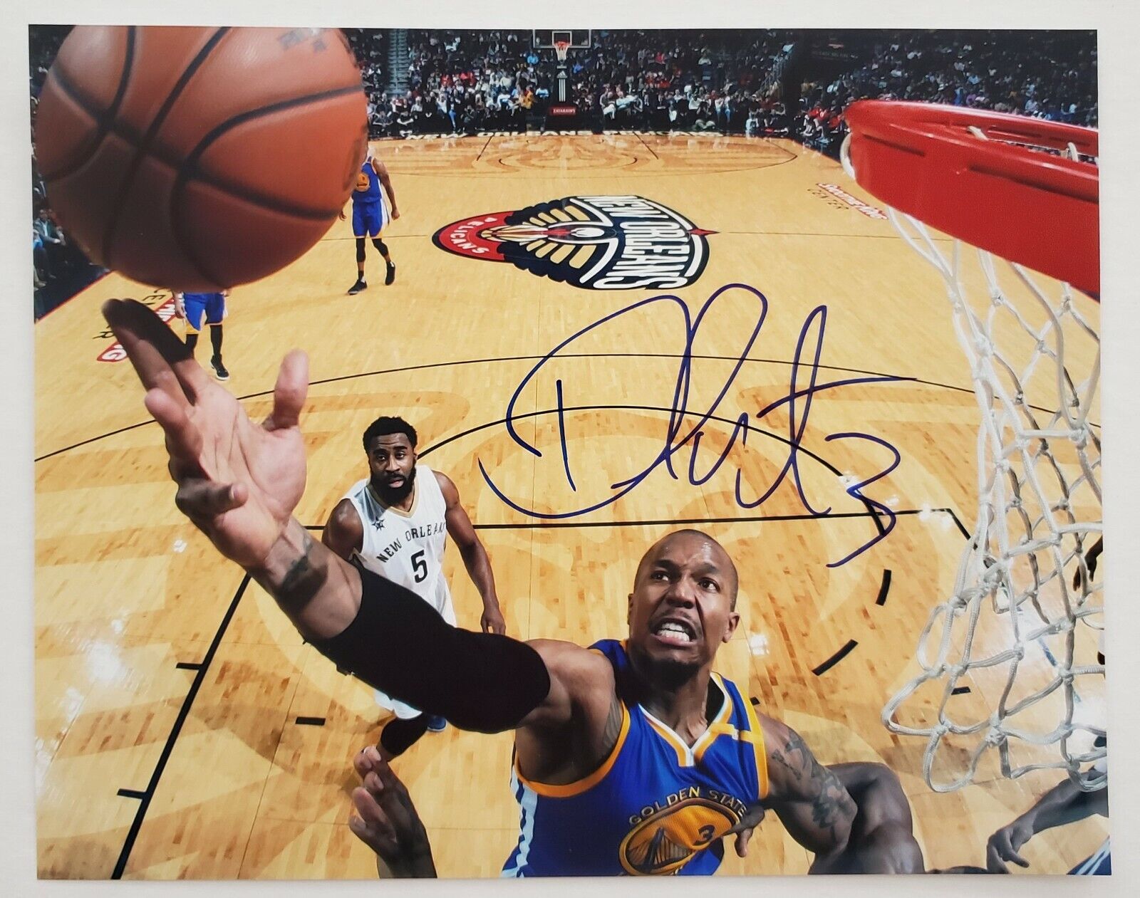 David West Signed 8x10 Photo Poster painting Golden State Warriors NBA RAD