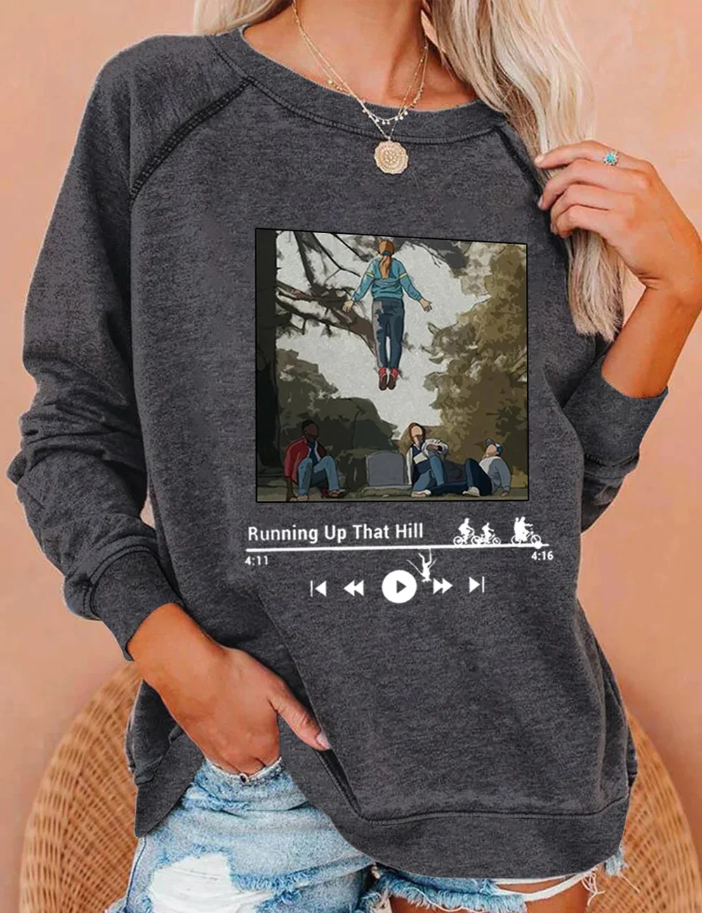 Running Up that Hill Funny Sweatshirt
