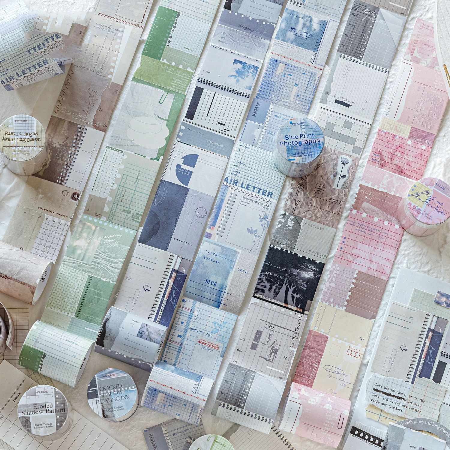 테이프 - 종이 콜라주 홀 시리즈 빈티지 패턴