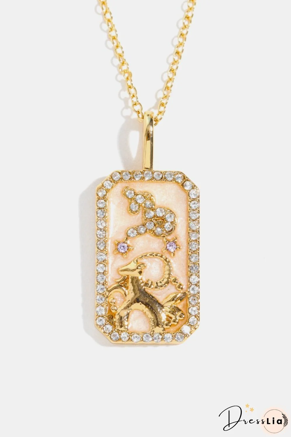 Rhinestone Constellation Pendant Copper Necklace