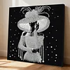 DIY Pearl Painting Elegant Woman for Home Wall Decor with Frame(30x30cm)