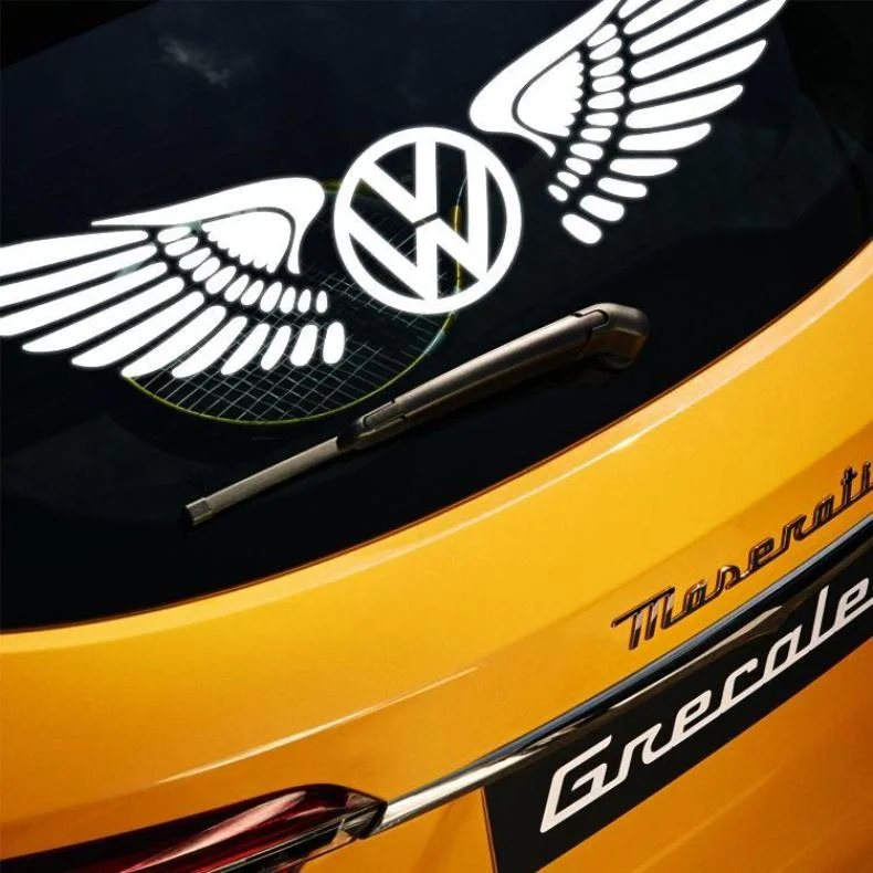 Car Personalized Angel Wings Laser Reflective Sticker