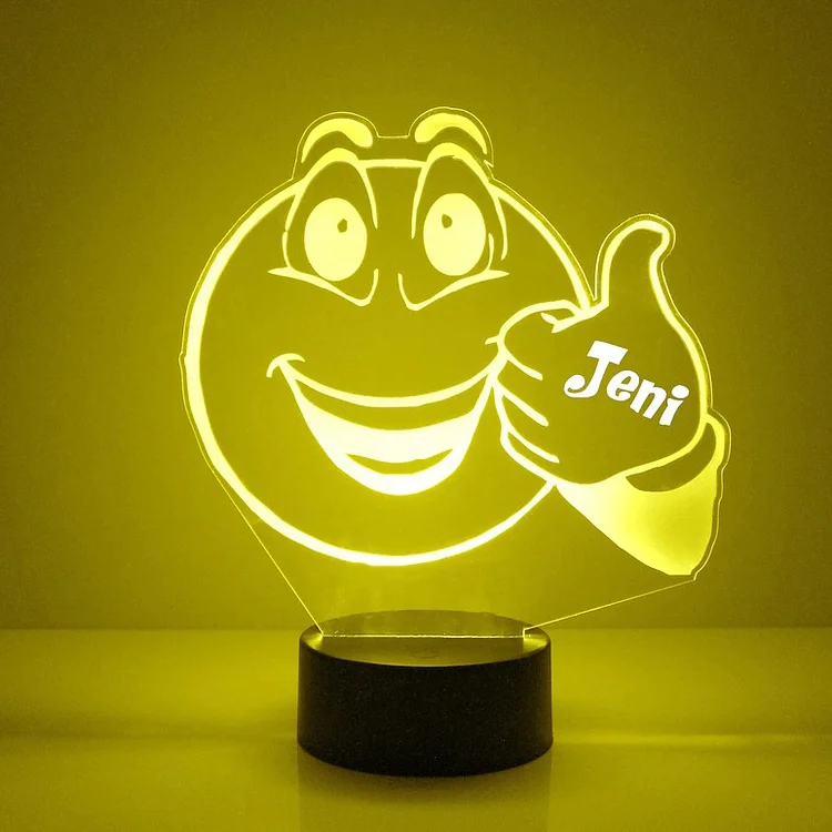 Personalized Emoji Night Light Custom Name Led Lamp for Kids