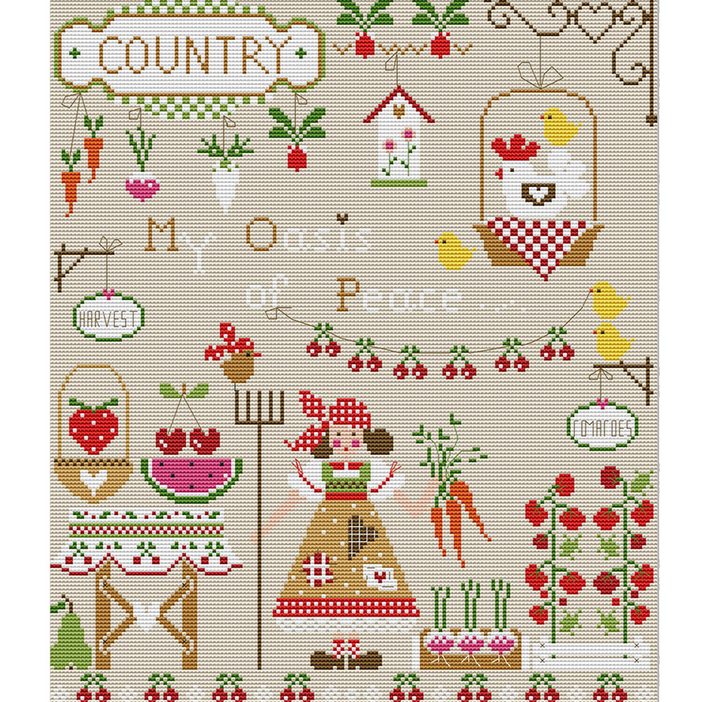 

Carrot Farm - 11CT Stamped Cross Stitch - 46*54CM, 501 Original