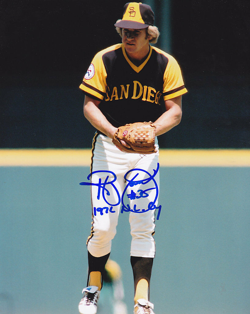 RANDY JONES SAN DIEGO PADRES 1976 N.L. CY ACTION SIGNED 8x10