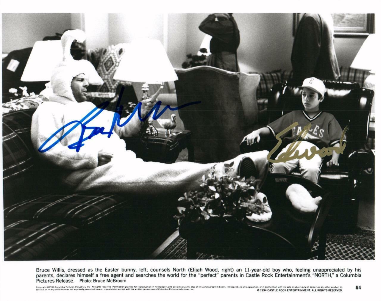 Bruce Willis Elijah Wood Autographed 8x10 Photo Poster painting signed picture + COA