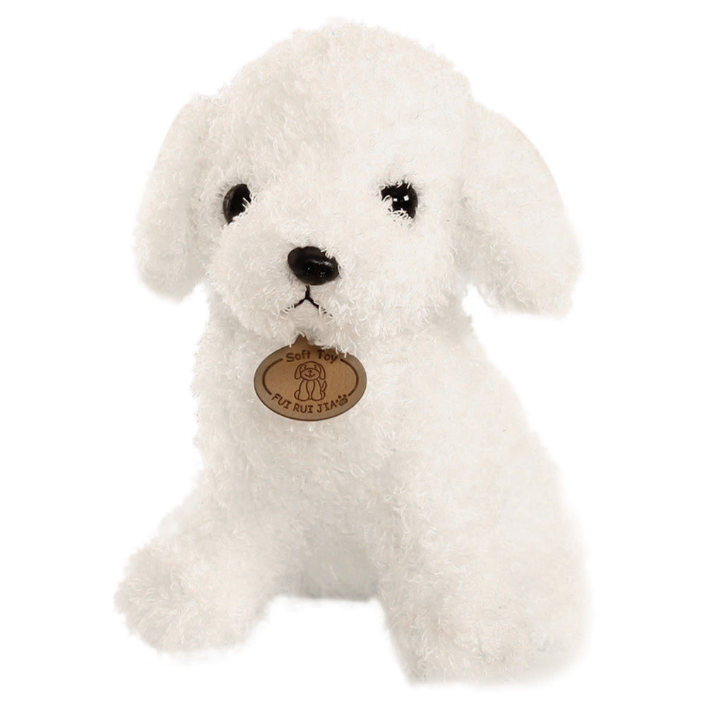 

PP Cotton Dog Doll Cartoon Stuffed Toys Soft Skin-friendly Simulation Dog, White, 501 Original