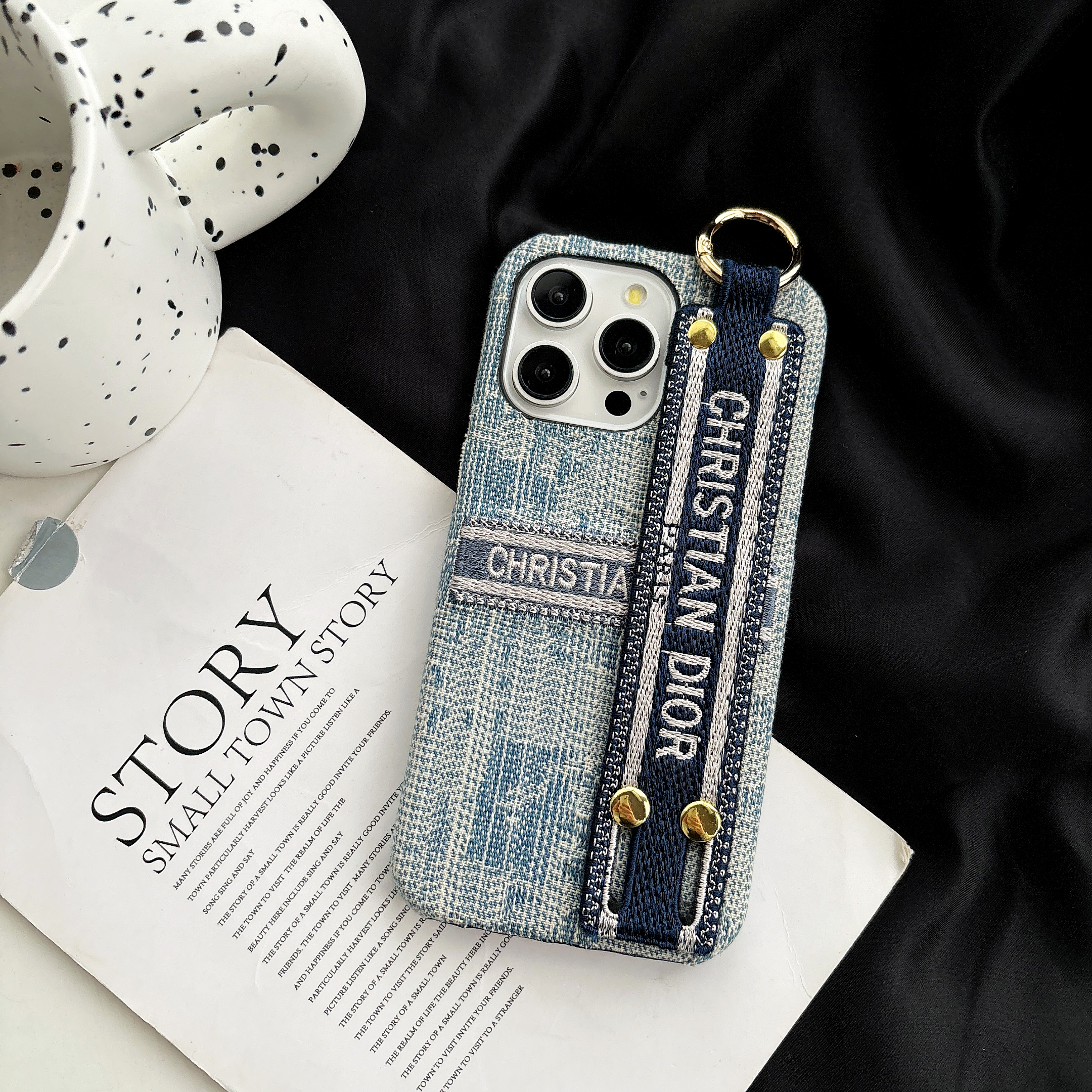 Dior Embroidered Wristband Fashion Phone Cases
