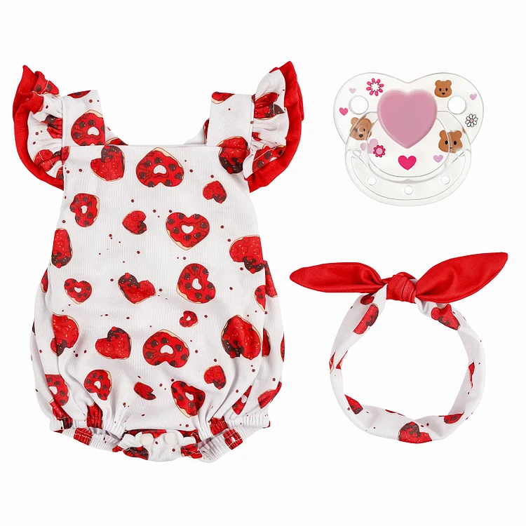  17"-22" Reborn Baby Doll Red 3 Pcs Set Clothing Accessories - Reborndollsshop®-Reborndollsshop®