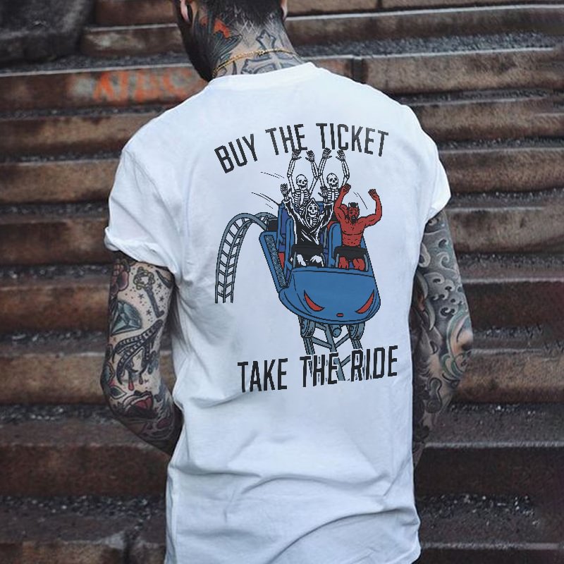 Buy The Ticket Take The Ride Roller Coaster Print T-shirt -  