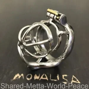 pornhint Pornhint Stainless Steel Male Chastity Cage Device Men Metal Locking Belt Anti-Off Clamp