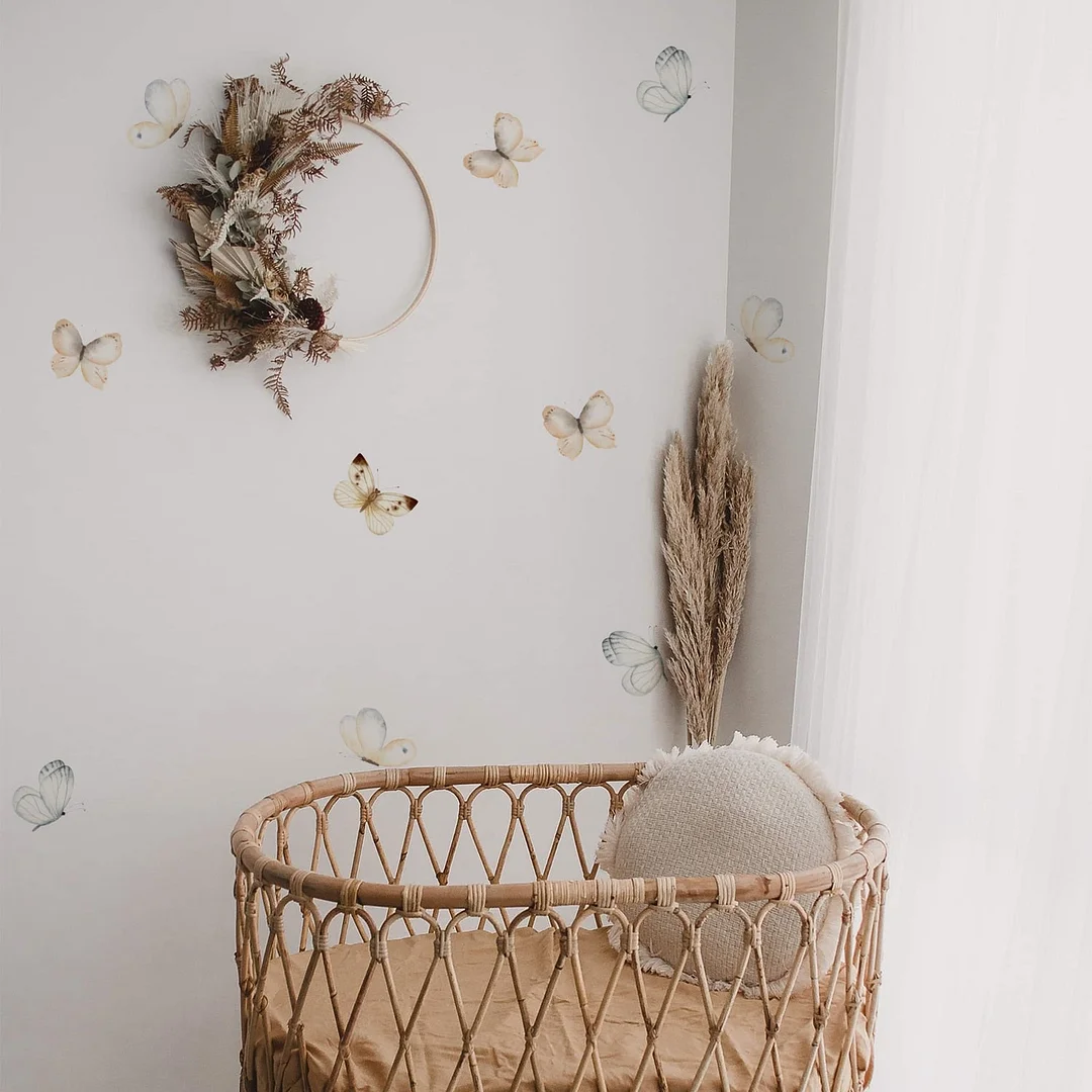 Boho Beautiful Butterfly Wall Sticker Nursery Home Decoration for Children's Room Nursery Baby Girls Boys Living Room Decals