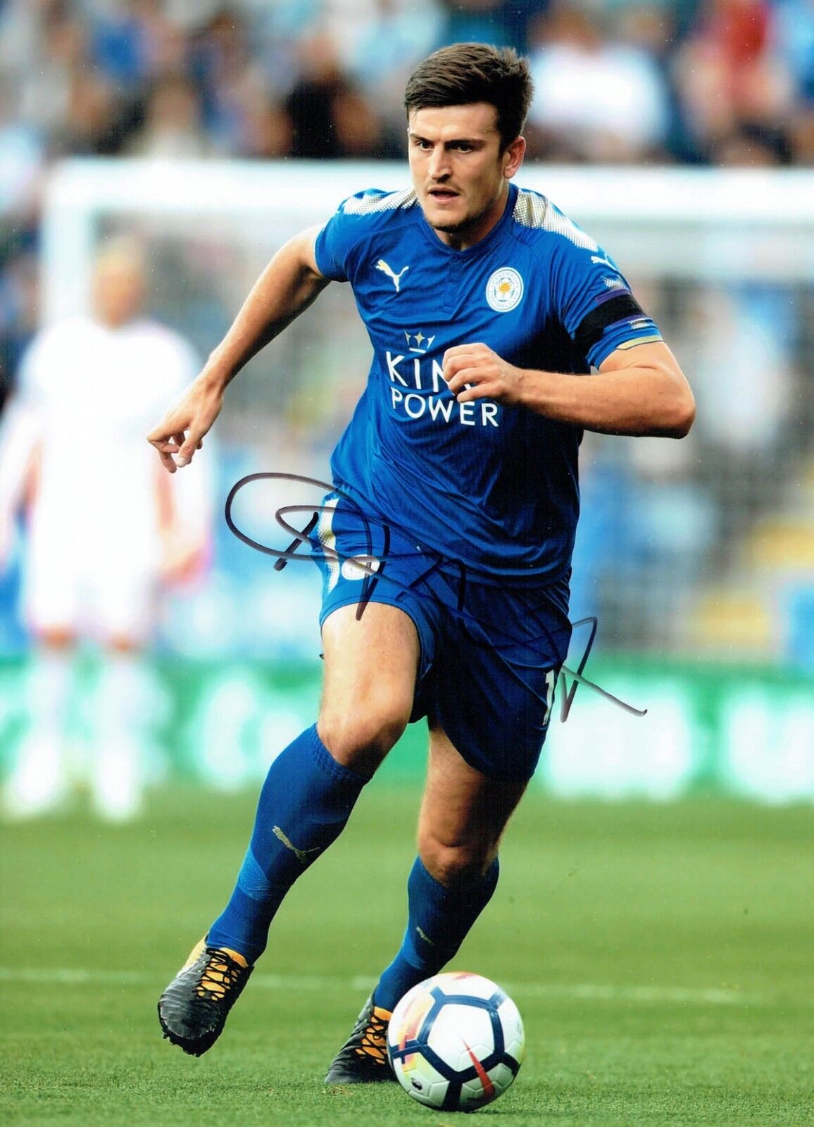 Harry MAGUIRE Signed Autograph 16x12 Photo Poster painting 4 AFTAL COA Leicester City England